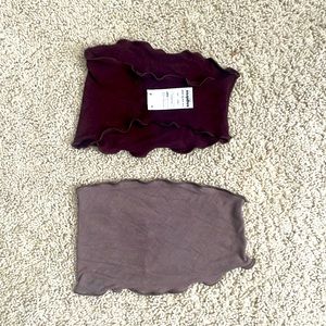 Angelrox headband (set of 2) Burgundy & Taupe